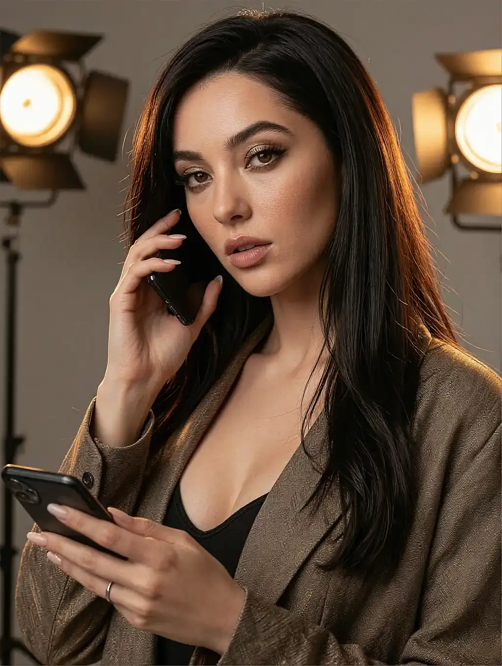 Fictional AI character featured on the dirty pics page, bold look